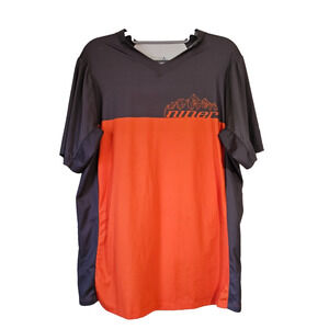 Niner Cycling Jersey Pedal Damn It Orange Gray Short Sleeve Mens Medium